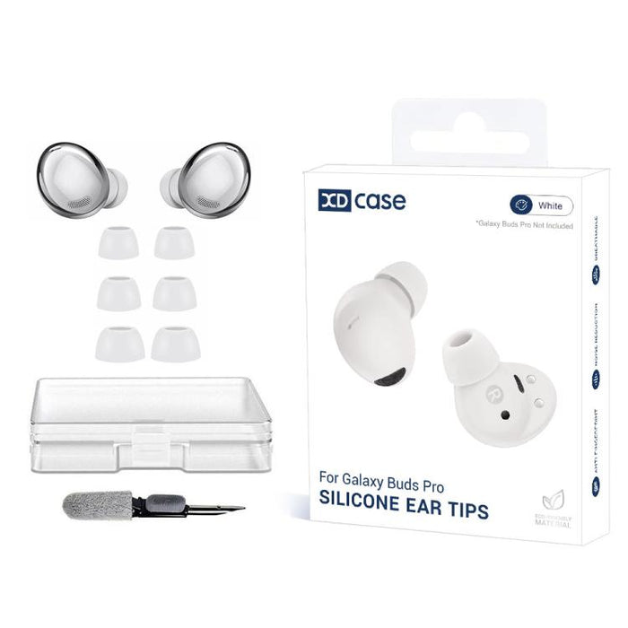 Kit de 3 pares de almohadillas de silicona de repuesto XDcase, tamaños S/M/L, cepillo de limpieza de color aleatorio, For Galaxy Buds Pro / R190