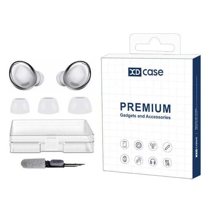 Kit de 3 pares de almohadillas de silicona de repuesto XDcase, tamaños S/M/L, cepillo de limpieza de color aleatorio, For Galaxy Buds Pro / R190