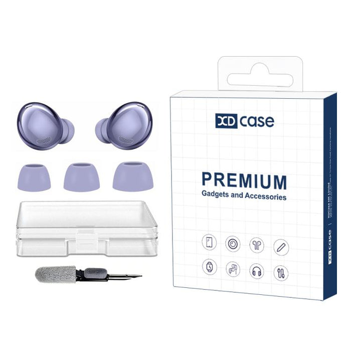 Kit de 3 pares de almohadillas de silicona de repuesto XDcase, tamaños S/M/L, cepillo de limpieza de color aleatorio, For Galaxy Buds Pro / R190