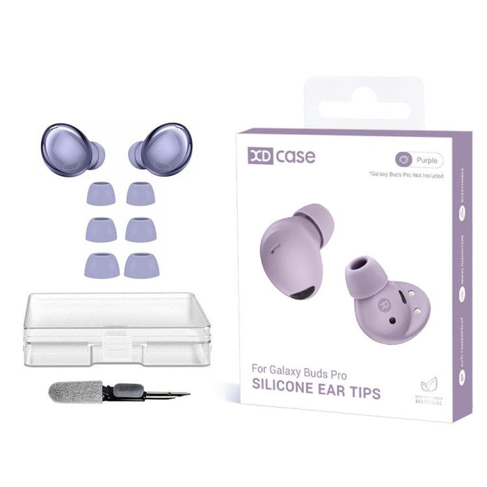 Kit de 3 pares de almohadillas de silicona de repuesto XDcase, tamaños S/M/L, cepillo de limpieza de color aleatorio, For Galaxy Buds Pro / R190