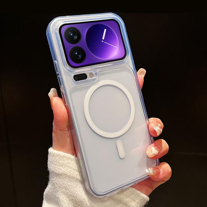 Funda para teléfono transparente magnética de TPU híbrida con orificios precisos y resistente a los golpes., For Xiaomi 17 Pro Max, For Xiaomi 17 Pro