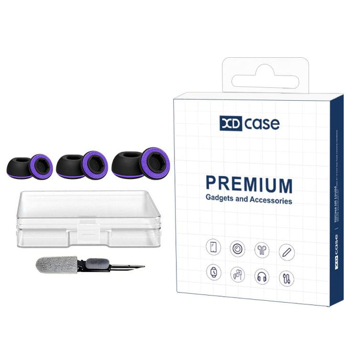 Kit de 3 pares de almohadillas de silicona de repuesto para auriculares XDcase, tamaños S/M/L, cepillo de limpieza de color aleatorio, For AirPods Pro 3