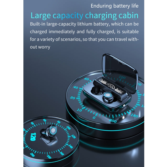 M17 Bluetooth 5.1 Pantalla LED Auricular Bluetooth inalámbrico impermeable táctil con caja de carga