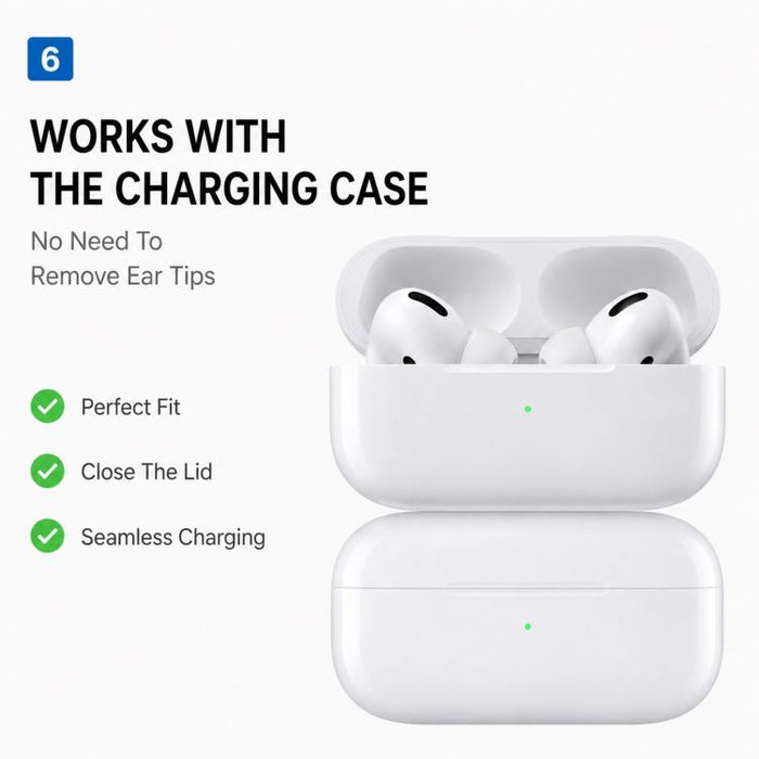 Kit de 5 pares de almohadillas de silicona de repuesto para auriculares XDcase, tamaños L/M/S/XS/XXS, For AirPods Pro 3