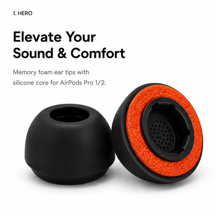 Kit de 4 pares de almohadillas de silicona de repuesto para auriculares XDcase, tamaños L/M/S/XS, For AirPods Pro 2 / 1