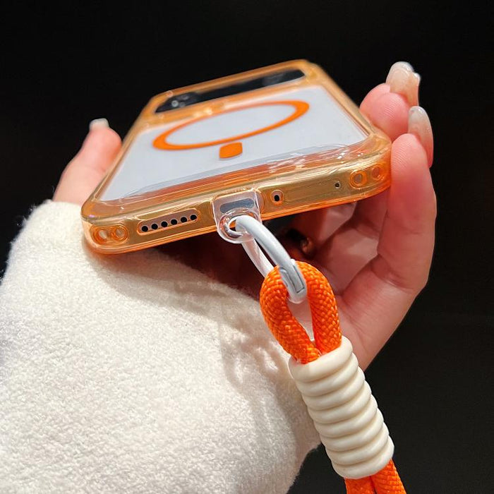 Funda para teléfono transparente magnética de TPU híbrida acrílica con orificios precisos y resistente a los golpes, con cordón., For Xiaomi 17 Pro Max, For Xiaomi 17 Pro