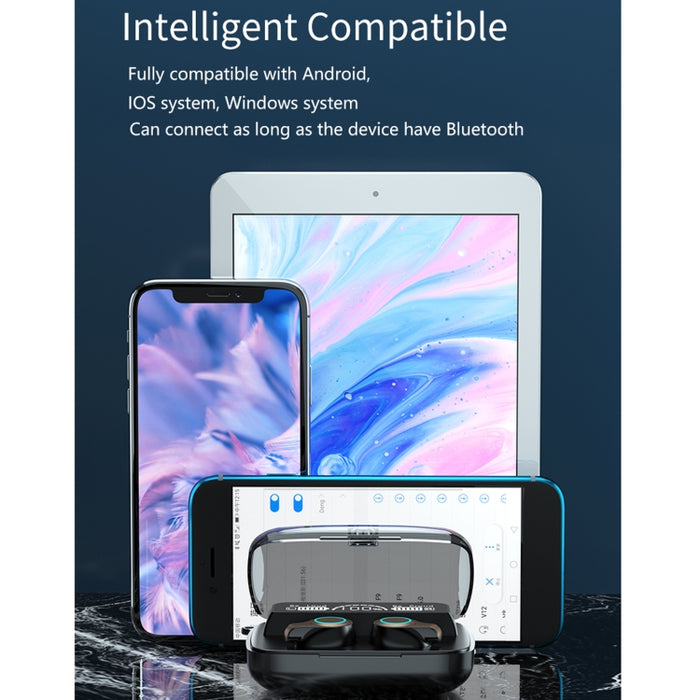 M18 Bluetooth 5.1 Pantalla LED Auricular Bluetooth inalámbrico impermeable con caja de carga