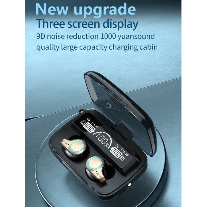 M18 Bluetooth 5.1 Pantalla LED Auricular Bluetooth inalámbrico impermeable con caja de carga