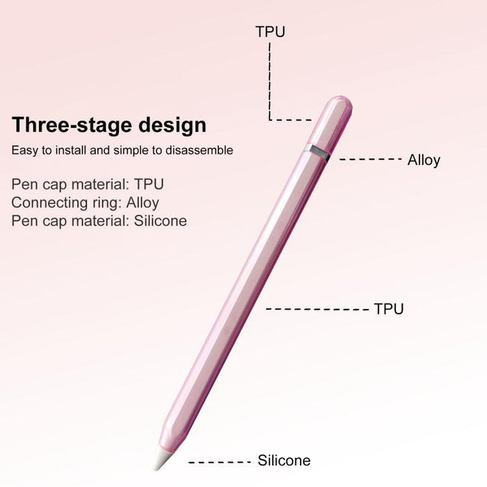 Funda protectora de silicona TPU transparente con forma de cúpula para lápiz óptico, For Apple Pencil 2 / Pro