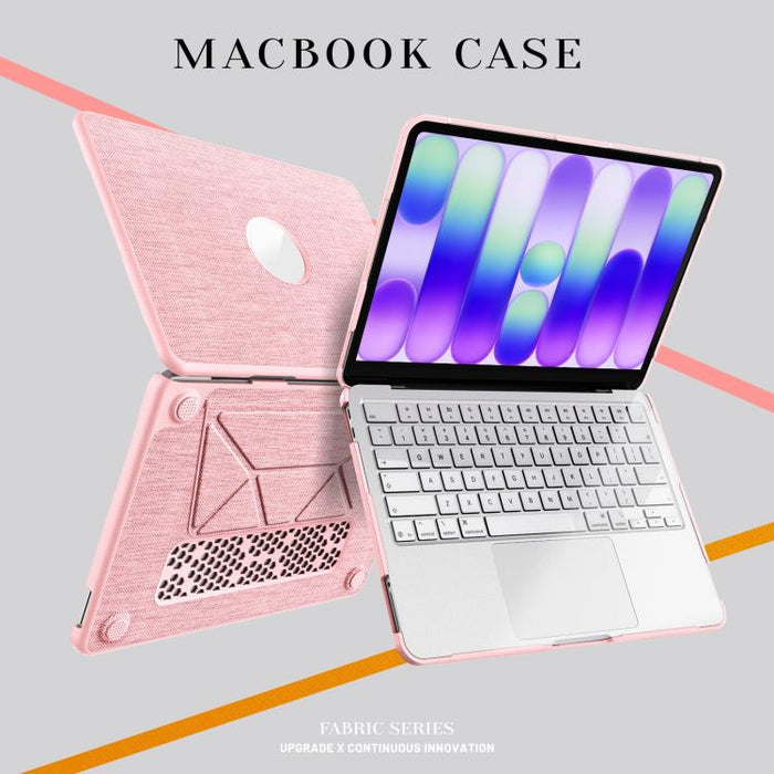Funda protectora para portátil con soporte magnético y textura de tela Pro, For MacBook Neo 13 inch 2026 A18 Pro A3404