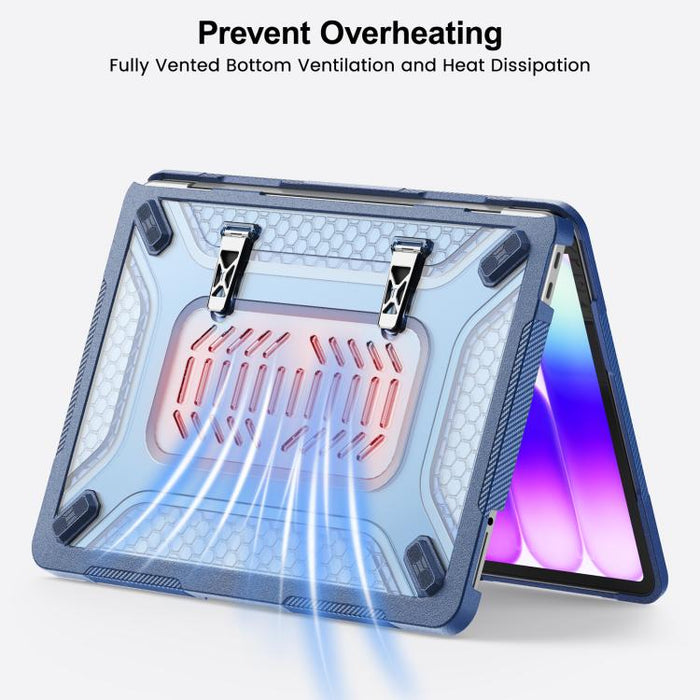 Funda protectora híbrida de PC, TPU, panal de abeja y soporte metálico para portátil, For MacBook Neo 13 inch 2026 A18 Pro A3404