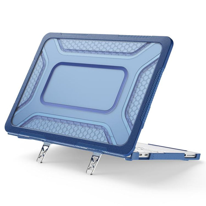 Funda protectora híbrida de PC, TPU, panal de abeja y soporte metálico para portátil, For MacBook Neo 13 inch 2026 A18 Pro A3404