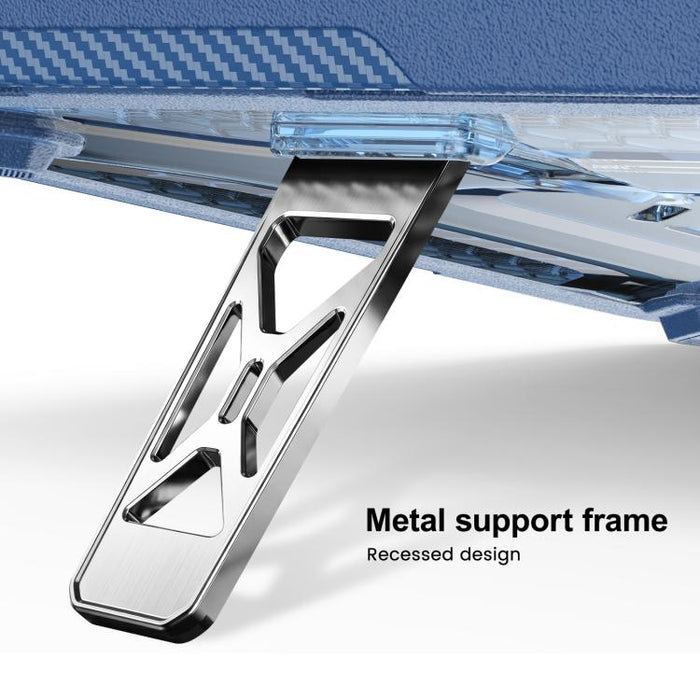 Funda protectora híbrida de PC, TPU, panal de abeja y soporte metálico para portátil, For MacBook Neo 13 inch 2026 A18 Pro A3404