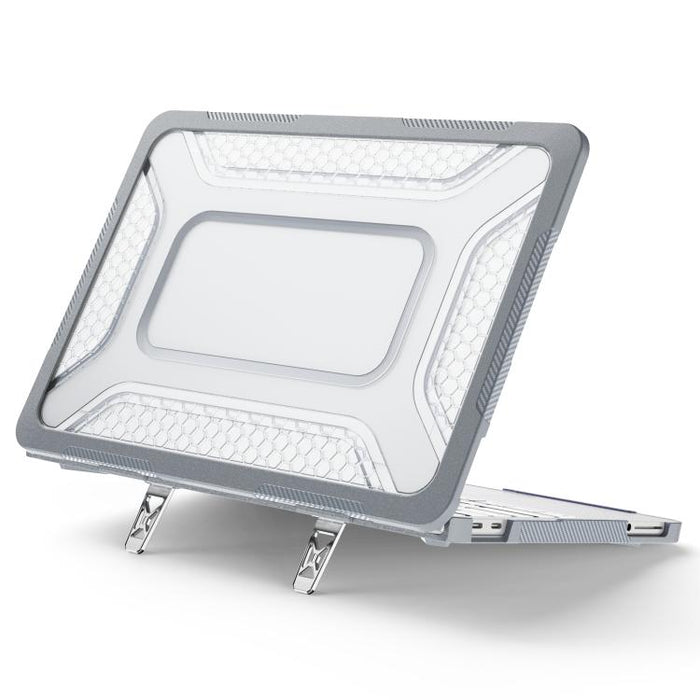 Funda protectora híbrida de PC, TPU, panal de abeja y soporte metálico para portátil, For MacBook Neo 13 inch 2026 A18 Pro A3404