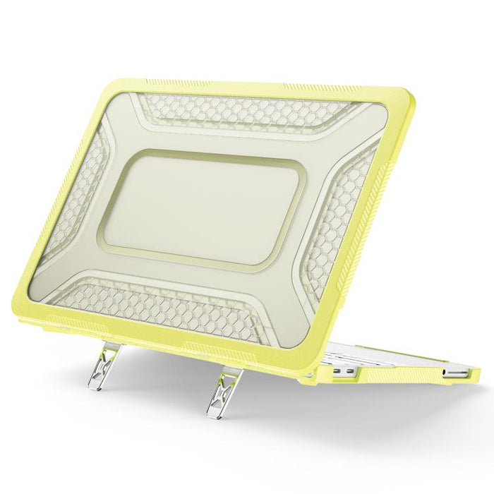 Funda protectora híbrida de PC, TPU, panal de abeja y soporte metálico para portátil, For MacBook Neo 13 inch 2026 A18 Pro A3404