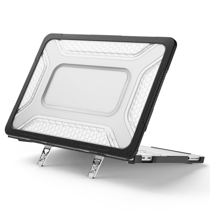 Funda protectora híbrida de PC, TPU, panal de abeja y soporte metálico para portátil, For MacBook Neo 13 inch 2026 A18 Pro A3404