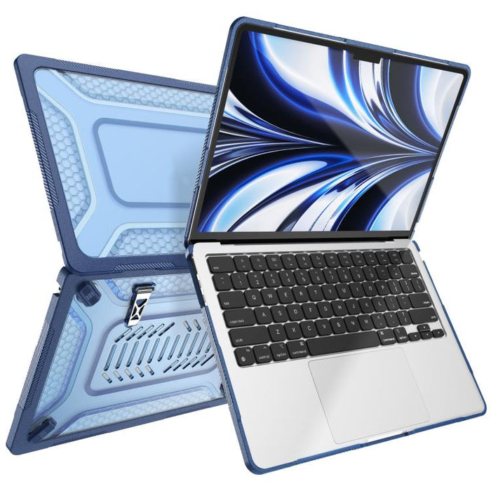 Funda protectora híbrida de PC, TPU, panal de abeja y soporte metálico para portátil, For MacBook Neo 13 inch 2026 A18 Pro A3404
