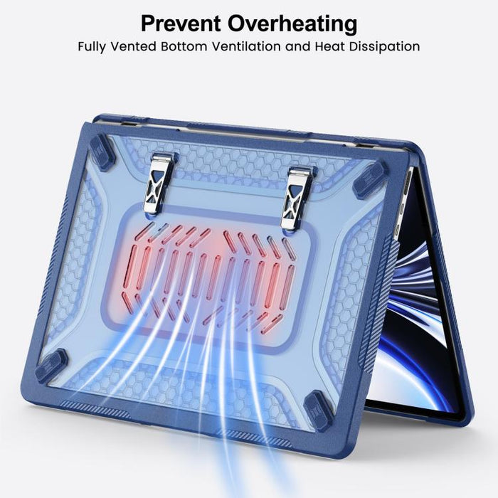 Funda protectora híbrida de PC, TPU, panal de abeja y soporte metálico para portátil, For MacBook Neo 13 inch 2026 A18 Pro A3404