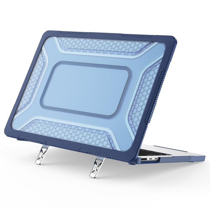 Funda protectora híbrida de PC, TPU, panal de abeja y soporte metálico para portátil, For MacBook Neo 13 inch 2026 A18 Pro A3404