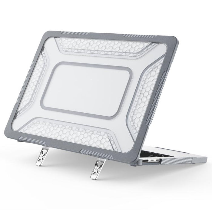 Funda protectora híbrida de PC, TPU, panal de abeja y soporte metálico para portátil, For MacBook Neo 13 inch 2026 A18 Pro A3404