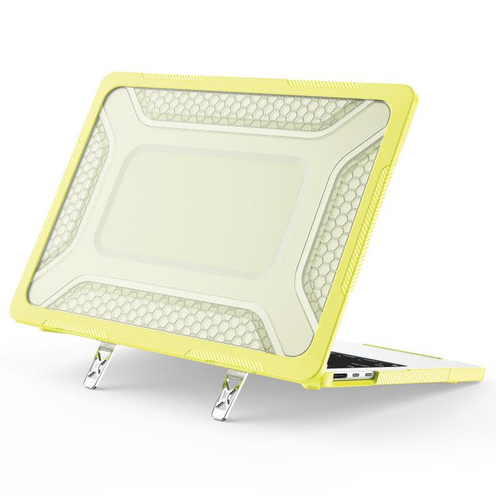 Funda protectora híbrida de PC, TPU, panal de abeja y soporte metálico para portátil, For MacBook Neo 13 inch 2026 A18 Pro A3404