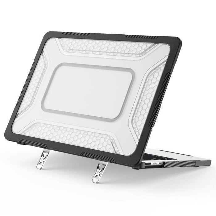 Funda protectora híbrida de PC, TPU, panal de abeja y soporte metálico para portátil, For MacBook Neo 13 inch 2026 A18 Pro A3404