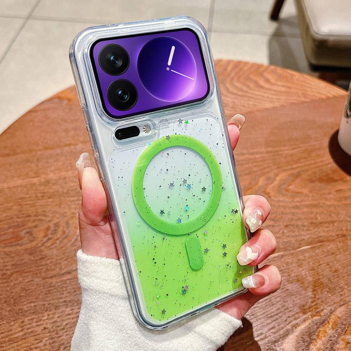 Funda magnética para teléfono con resina epoxi degradada, resistente a los golpes y con orificios precisos., For Xiaomi 17 Pro Max, For Xiaomi 17 Pro