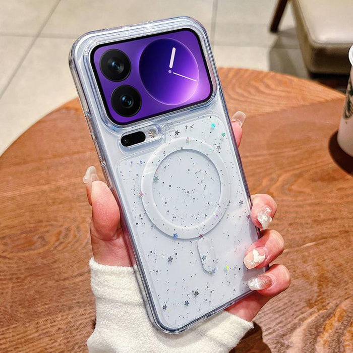 Funda magnética para teléfono con resina epoxi degradada, resistente a los golpes y con orificios precisos., For Xiaomi 17 Pro Max, For Xiaomi 17 Pro