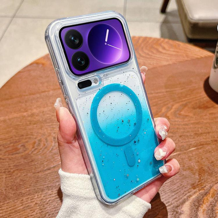 Funda magnética para teléfono con resina epoxi degradada, resistente a los golpes y con orificios precisos., For Xiaomi 17 Pro Max, For Xiaomi 17 Pro