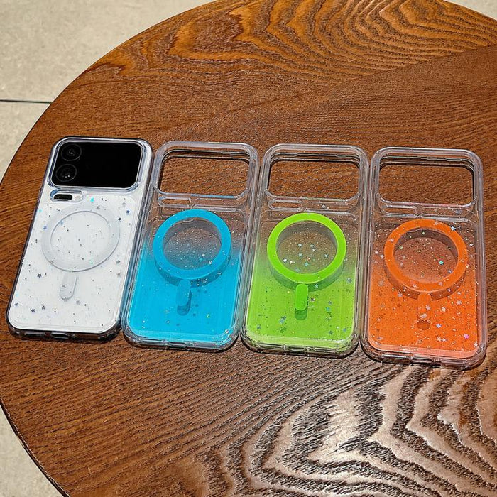 Funda magnética para teléfono con resina epoxi degradada, resistente a los golpes y con orificios precisos., For Xiaomi 17 Pro Max, For Xiaomi 17 Pro