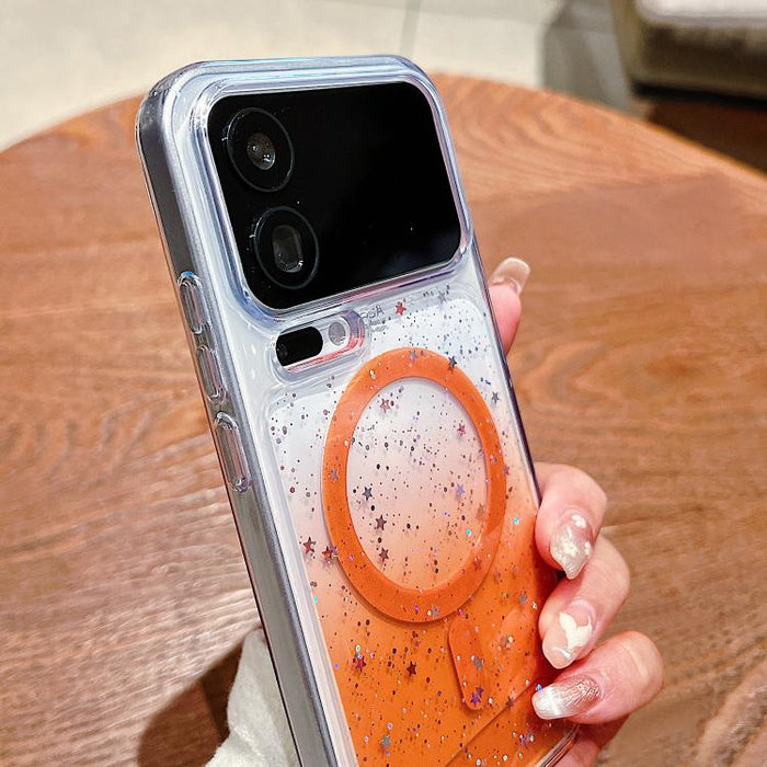 Funda magnética para teléfono con resina epoxi degradada, resistente a los golpes y con orificios precisos., For Xiaomi 17 Pro Max, For Xiaomi 17 Pro