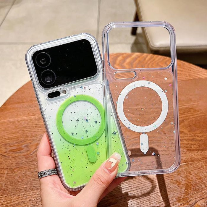 Funda magnética para teléfono con resina epoxi degradada, resistente a los golpes y con orificios precisos., For Xiaomi 17 Pro Max, For Xiaomi 17 Pro