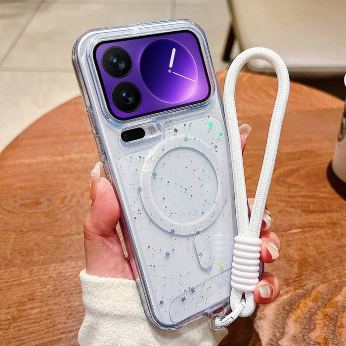 Funda magnética para teléfono con orificios precisos, resistente a los golpes y fabricada con resina epoxi degradada, con cordón., For Xiaomi 17 Pro Max, For Xiaomi 17 Pro