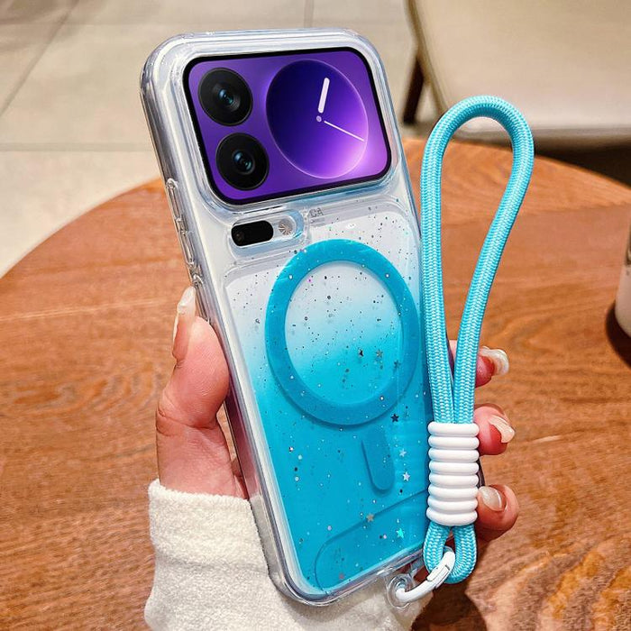 Funda magnética para teléfono con orificios precisos, resistente a los golpes y fabricada con resina epoxi degradada, con cordón., For Xiaomi 17 Pro Max, For Xiaomi 17 Pro