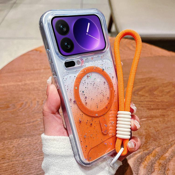 Funda magnética para teléfono con orificios precisos, resistente a los golpes y fabricada con resina epoxi degradada, con cordón., For Xiaomi 17 Pro Max, For Xiaomi 17 Pro
