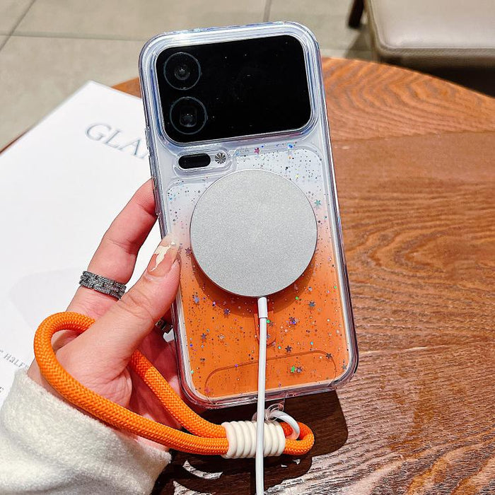 Funda magnética para teléfono con orificios precisos, resistente a los golpes y fabricada con resina epoxi degradada, con cordón., For Xiaomi 17 Pro Max, For Xiaomi 17 Pro