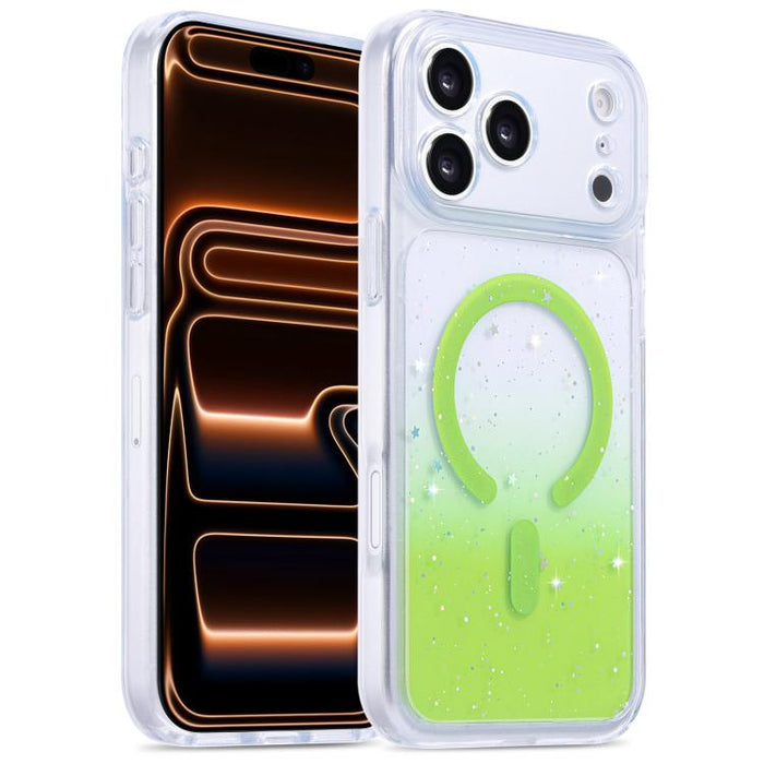 Funda magnética para teléfono con resina epoxi degradada, resistente a los golpes y con orificios precisos., For iPhone 17 Pro Max, For iPhone 17 Pro, For iPhone 17, For iPhone Air
