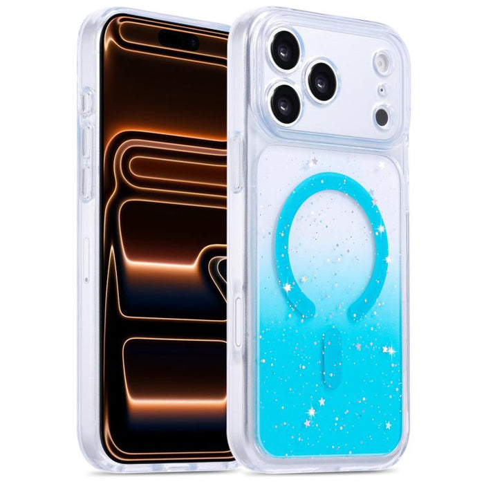 Funda magnética para teléfono con resina epoxi degradada, resistente a los golpes y con orificios precisos., For iPhone 17 Pro Max, For iPhone 17 Pro, For iPhone 17, For iPhone Air