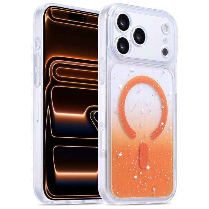 Funda magnética para teléfono con resina epoxi degradada, resistente a los golpes y con orificios precisos., For iPhone 17 Pro Max, For iPhone 17 Pro, For iPhone 17, For iPhone Air