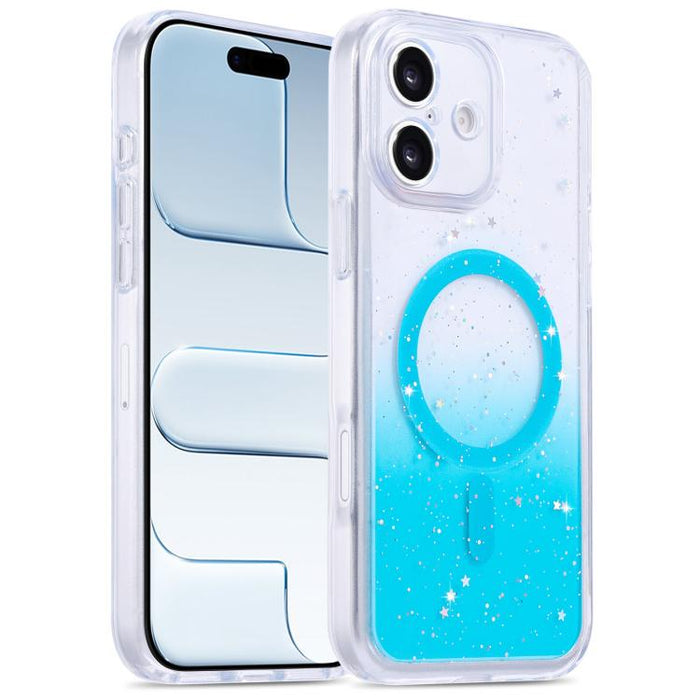 Funda magnética para teléfono con resina epoxi degradada, resistente a los golpes y con orificios precisos., For iPhone 17 Pro Max, For iPhone 17 Pro, For iPhone 17, For iPhone Air