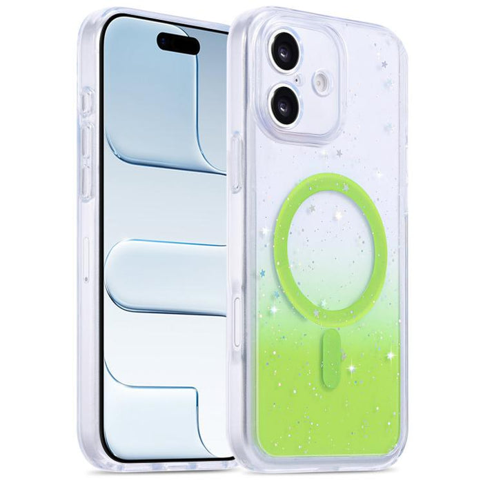Funda magnética para teléfono con resina epoxi degradada, resistente a los golpes y con orificios precisos., For iPhone 17 Pro Max, For iPhone 17 Pro, For iPhone 17, For iPhone Air