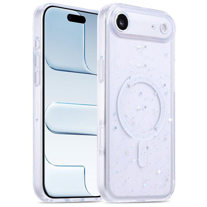 Funda magnética para teléfono con resina epoxi degradada, resistente a los golpes y con orificios precisos., For iPhone 17 Pro Max, For iPhone 17 Pro, For iPhone 17, For iPhone Air