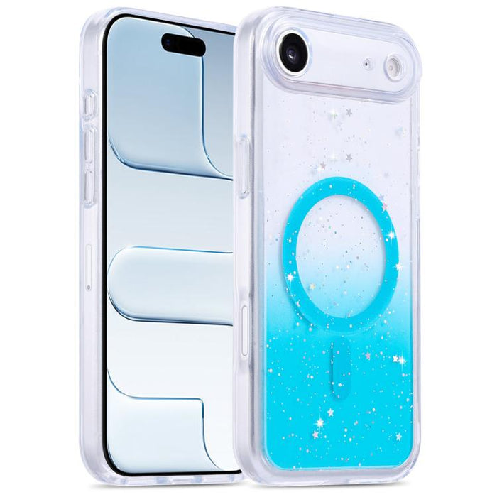Funda magnética para teléfono con resina epoxi degradada, resistente a los golpes y con orificios precisos., For iPhone 17 Pro Max, For iPhone 17 Pro, For iPhone 17, For iPhone Air