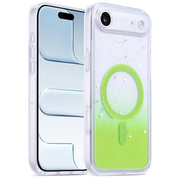 Funda magnética para teléfono con resina epoxi degradada, resistente a los golpes y con orificios precisos., For iPhone 17 Pro Max, For iPhone 17 Pro, For iPhone 17, For iPhone Air