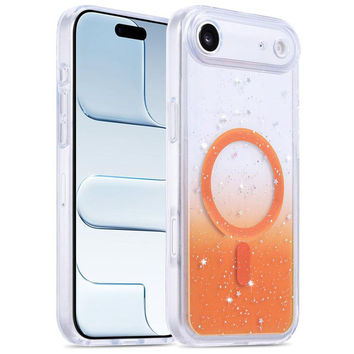 Funda magnética para teléfono con resina epoxi degradada, resistente a los golpes y con orificios precisos., For iPhone 17 Pro Max, For iPhone 17 Pro, For iPhone 17, For iPhone Air