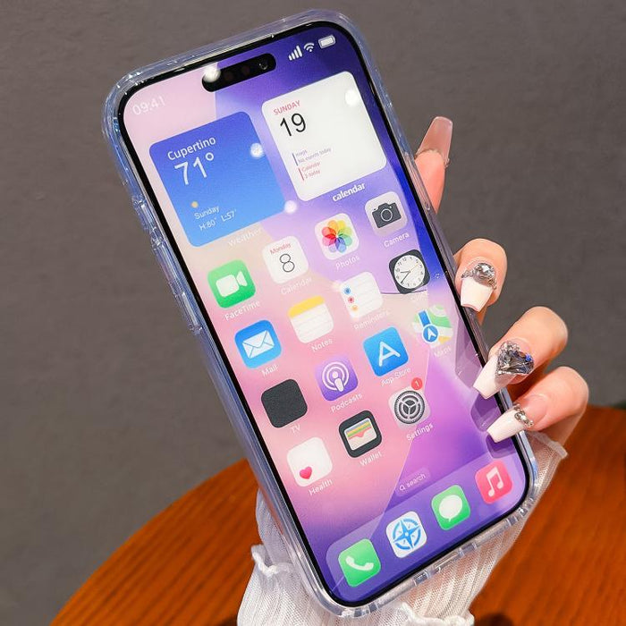 Funda magnética para teléfono con resina epoxi degradada, resistente a los golpes y con orificios precisos., For iPhone 17 Pro Max, For iPhone 17 Pro, For iPhone 17, For iPhone Air