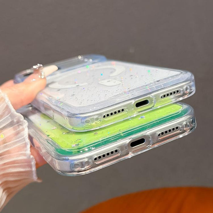 Funda magnética para teléfono con resina epoxi degradada, resistente a los golpes y con orificios precisos., For iPhone 17 Pro Max, For iPhone 17 Pro, For iPhone 17, For iPhone Air