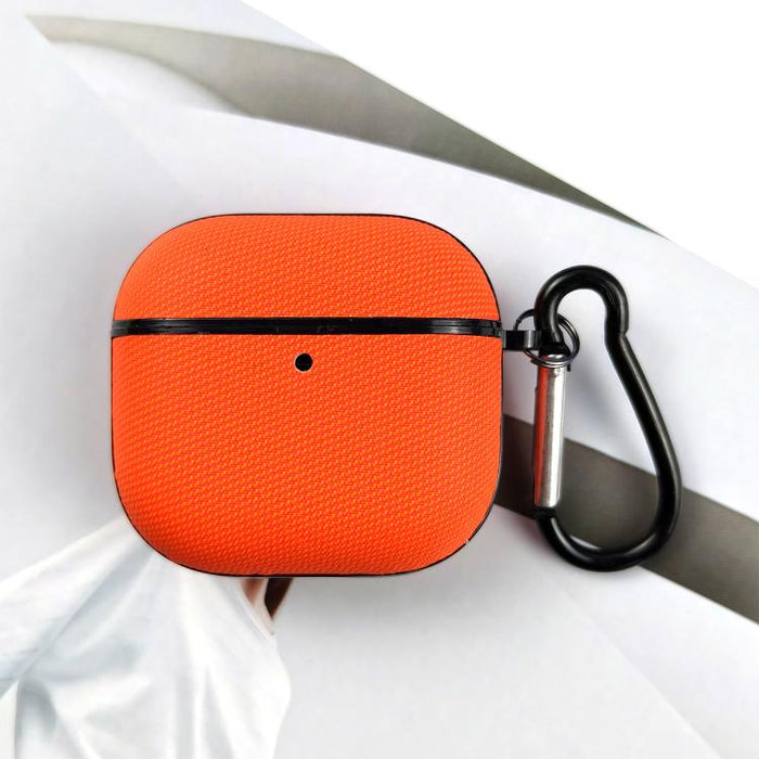 Funda protectora para auriculares de cuero de doble hebra de tejido técnico, For AirPods Pro 3, For AirPods 4, For AirPods Pro 2, For AirPods 3, For AirPods Pro, For AirPods 2 / 1