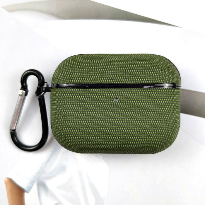 Funda protectora para auriculares de cuero de doble hebra de tejido técnico, For AirPods Pro 3, For AirPods 4, For AirPods Pro 2, For AirPods 3, For AirPods Pro, For AirPods 2 / 1