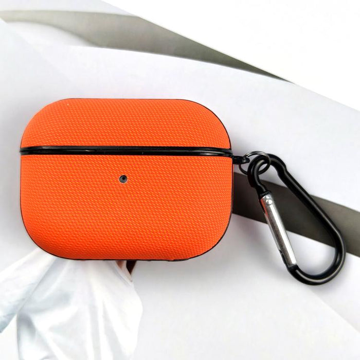 Funda protectora para auriculares de cuero de doble hebra de tejido técnico, For AirPods Pro 3, For AirPods 4, For AirPods Pro 2, For AirPods 3, For AirPods Pro, For AirPods 2 / 1